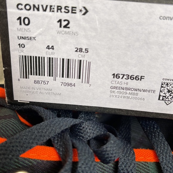 Converse Chuck Taylor All Star Hi Green/Brown/White MENS - Picture 16 of 16